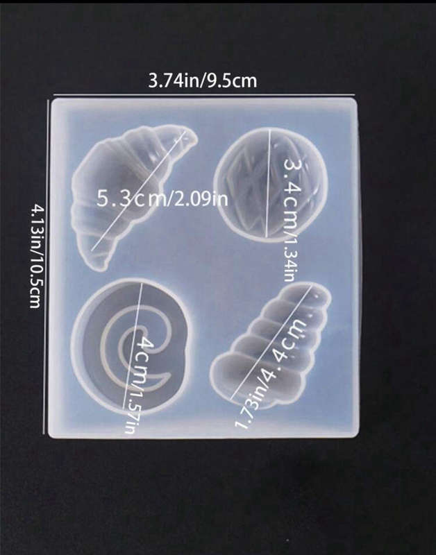 Croissant and Bread Roll Soft Silicone Mould