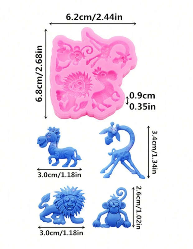 Silicone Mould Cartoon Wild Animal