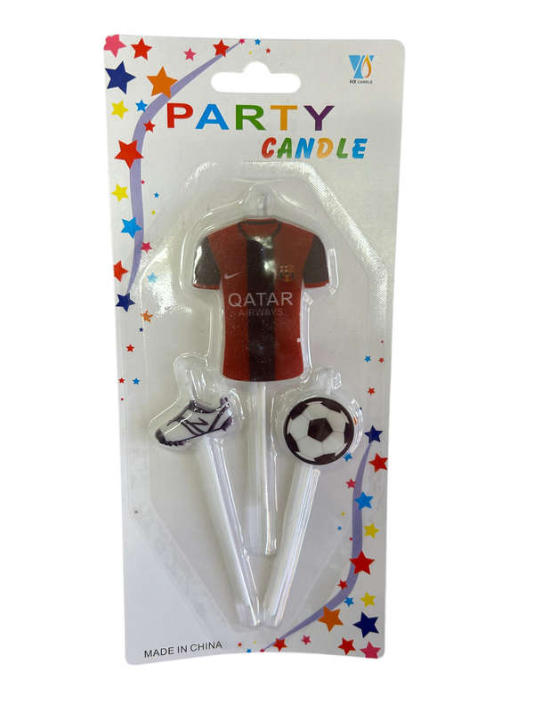 3pc Soccer Candle Set