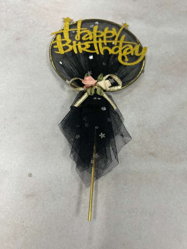 Cake Topper Metal and Tule