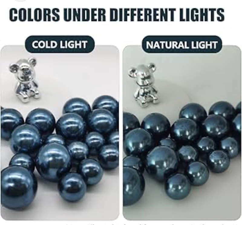 20pc Faux Balls Pearl Dark Grey