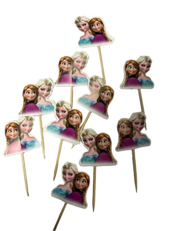 10pc  Cupcake Toppers Toothpicks Frozen