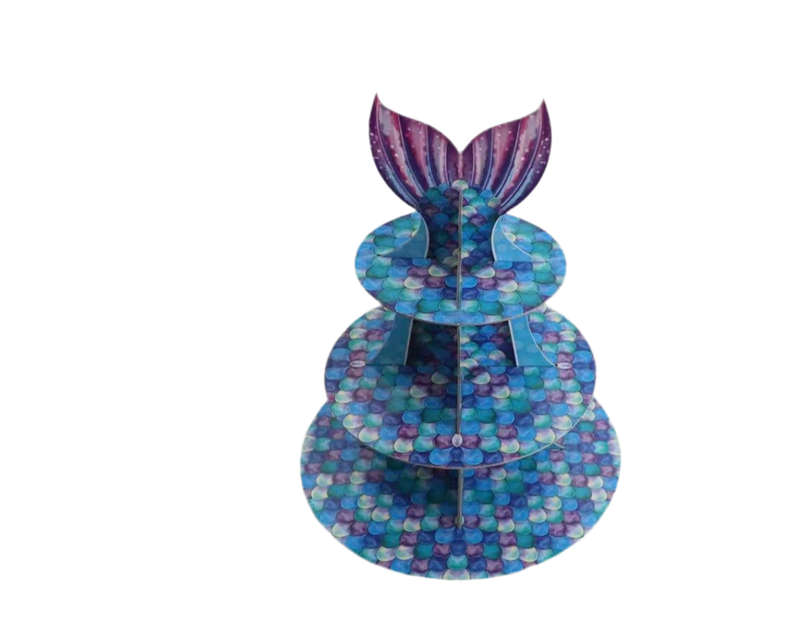 Cardboard Cupcake Stand Mermaid