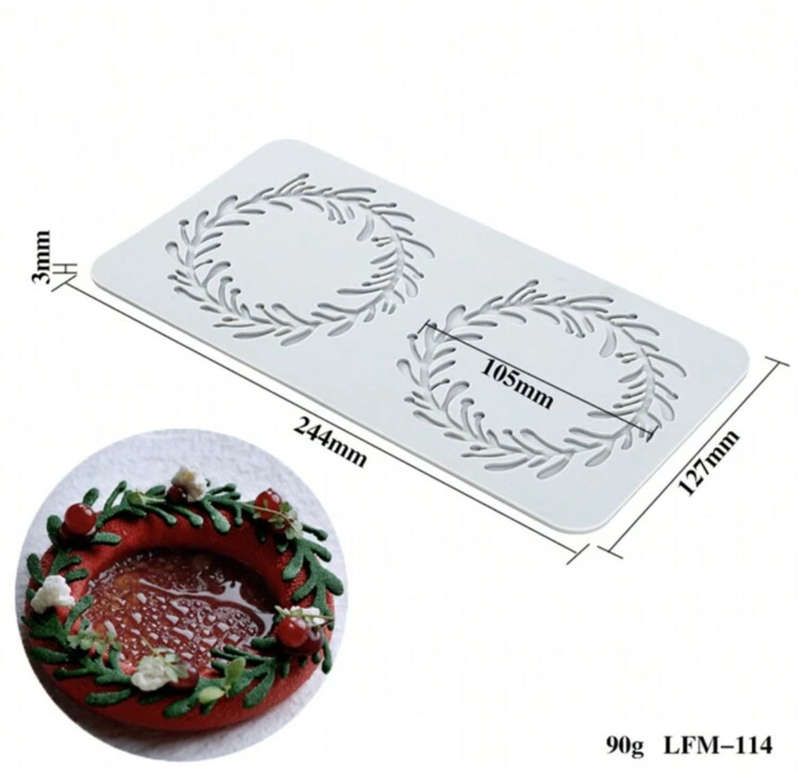 Silicone Mould Chocolate Wreath