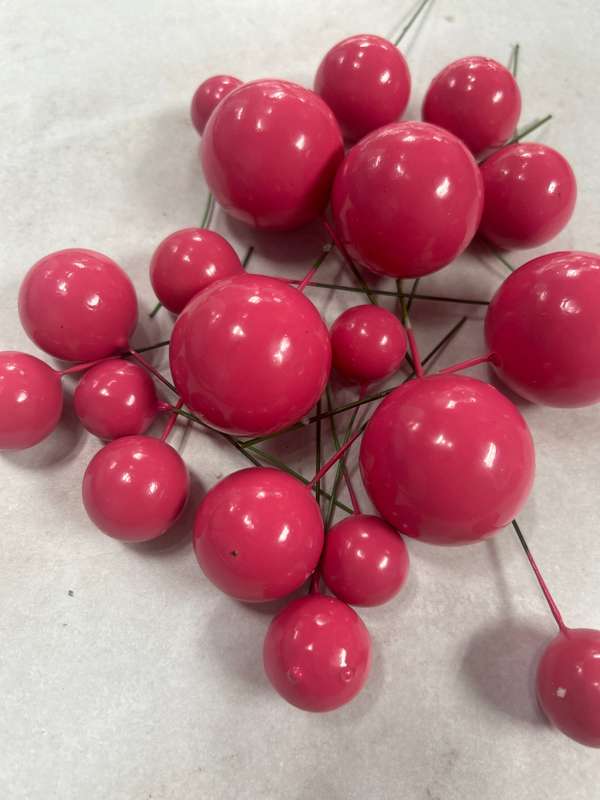 20pc Cake Topper Polystyrene Faux Bubblegum Pink