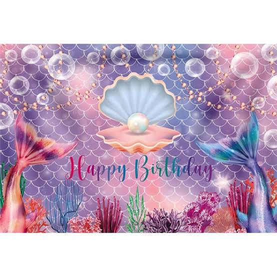 Cloth Party Backdrop 1mx1.5m Mermaid