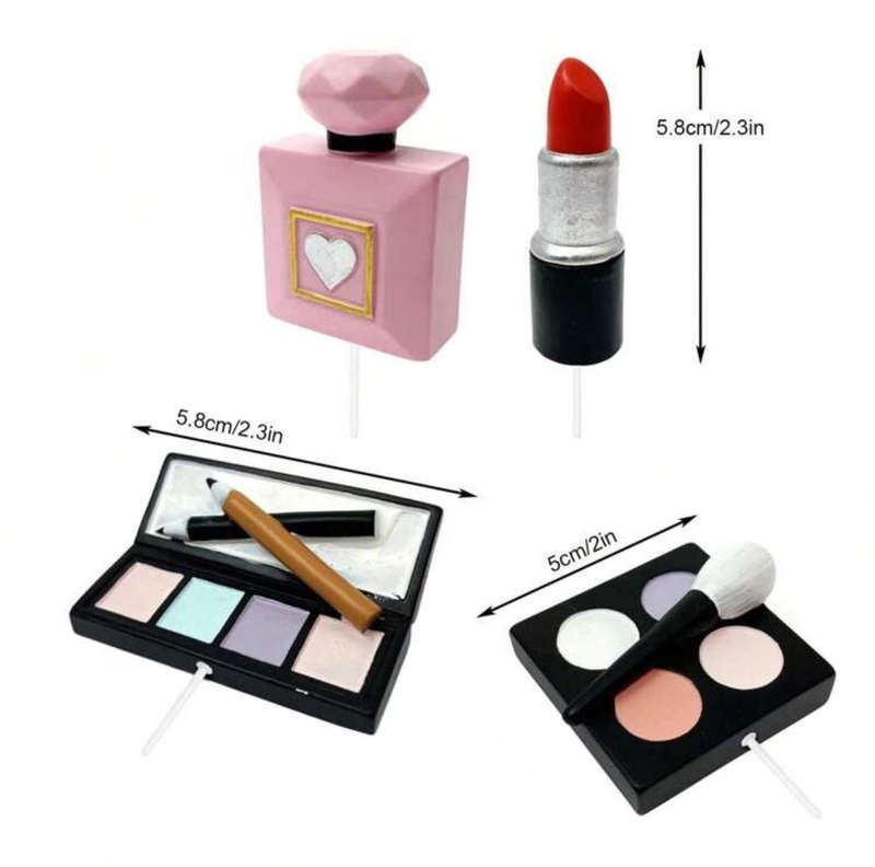 Make up Plastic Cake Topper Set