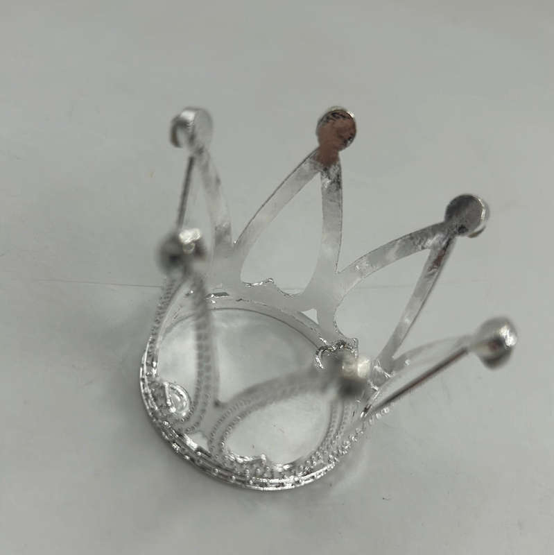 Diamante Tiara Cupcake Topper Silver 1pc