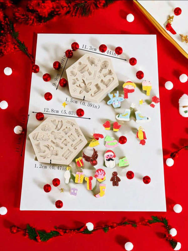 Silicone Mould Christmas 2pc