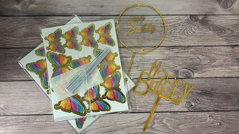 Cardboard Butterflies Cake Topper Bundle