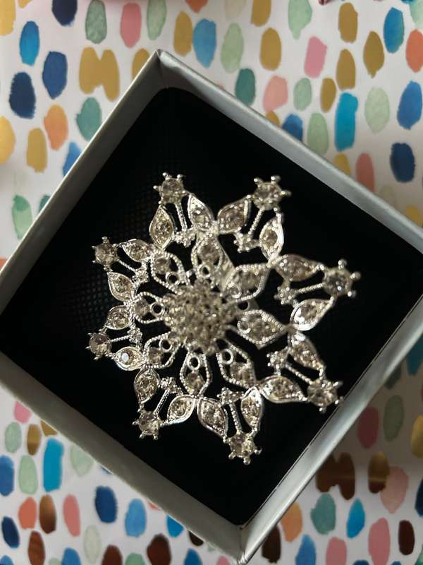 Diamante brooch cake decorating