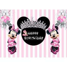 Cloth Party Backdrop 1mx1.5m Minnie Mouse