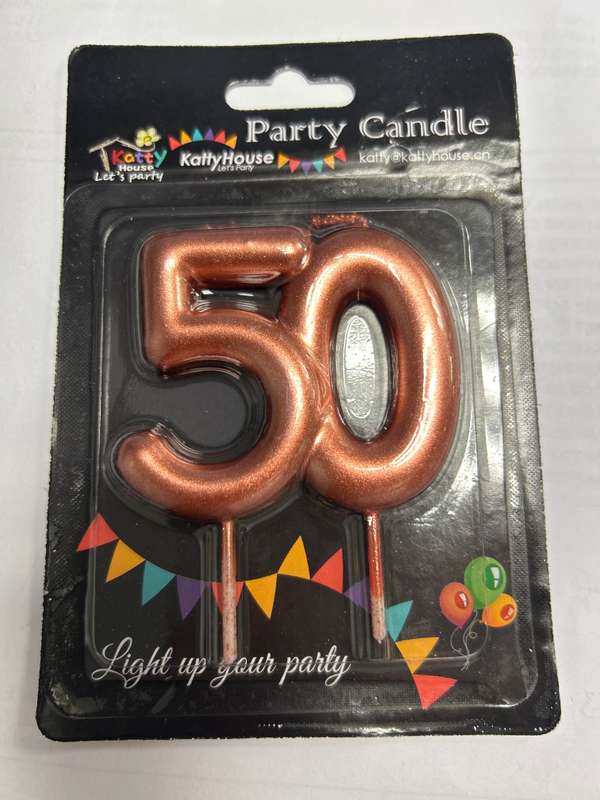 Number 50 Cake Candle