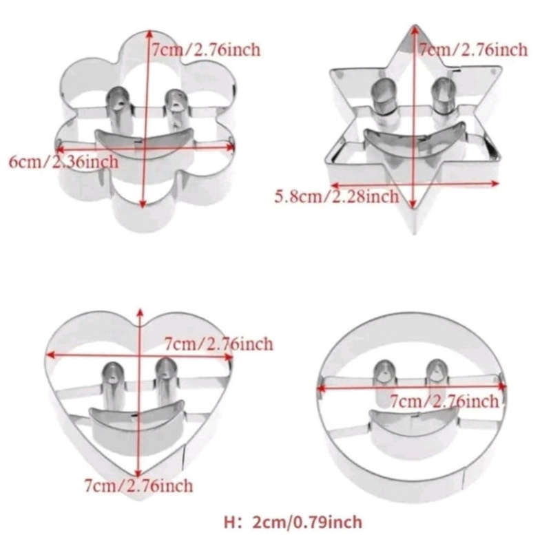 Stainless Stee Cookie Cutter Jam 4pcs