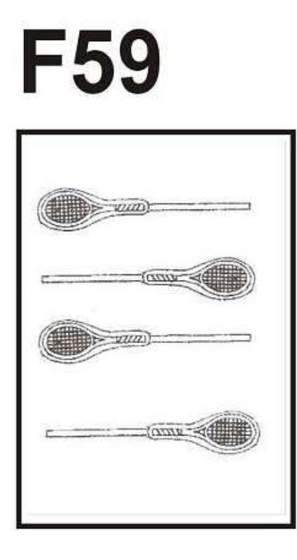 F59 Hard Plastic Chocolate Mould Tennis Racket