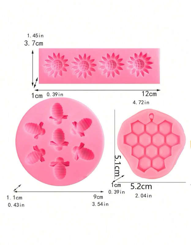 Silicone Mould Honey Bee Set 4pc