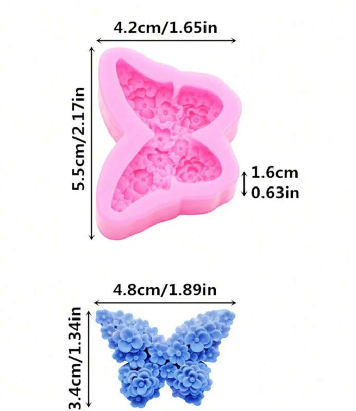 Silicone Mould Soap Flower Butterfly