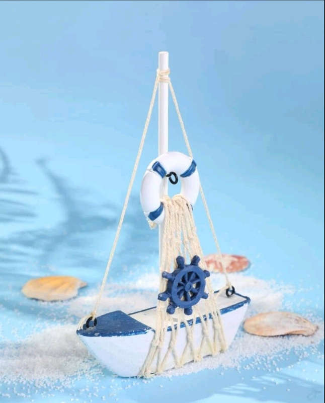 Wooden Cake Topper Boat