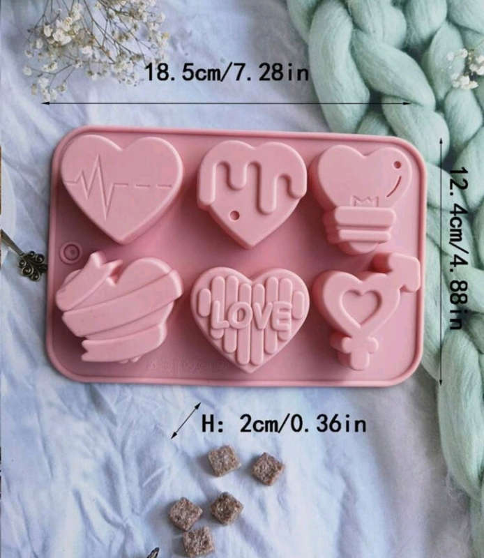 Silicone Mould Love Hearts Valentine