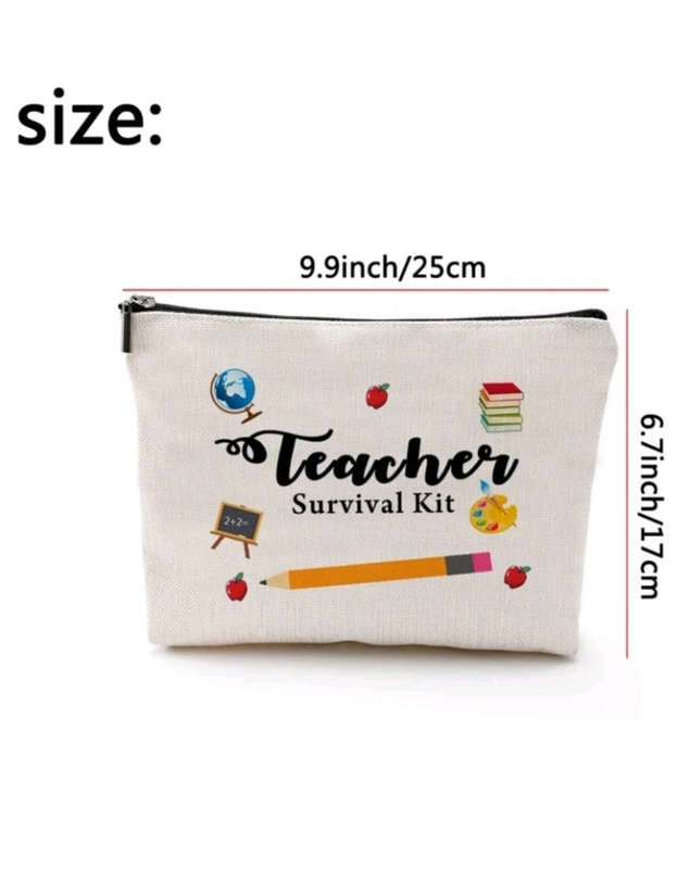 Makeup Bag Pouch Teacher Survival Kit