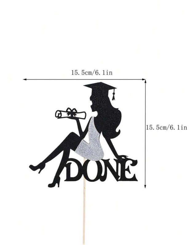 Cardboard Cake Topper Graduation