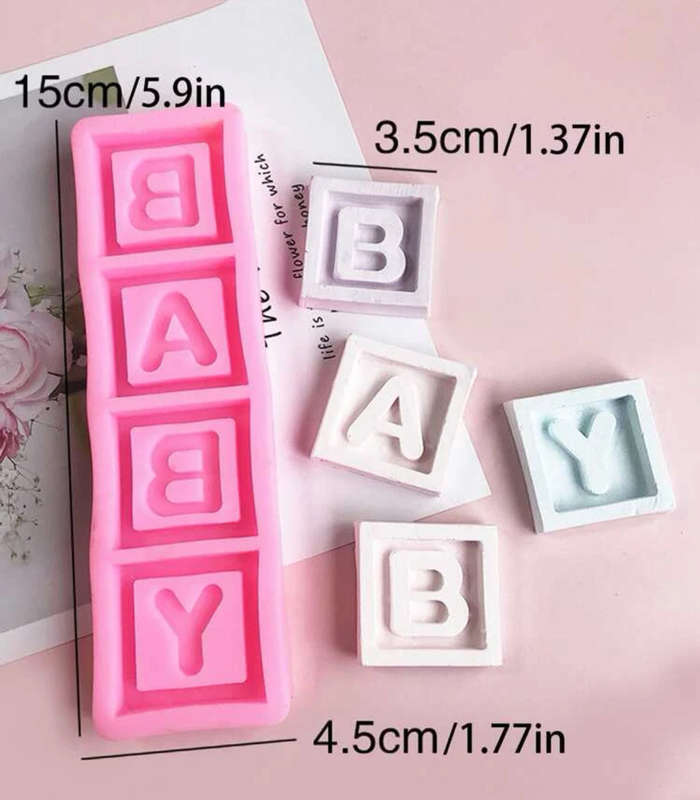 Baby blocks silicone mould