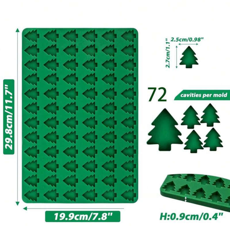 Silicone mould gummy christmas tree