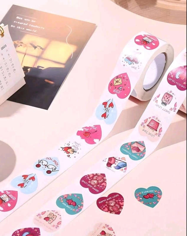 G Valentine Sticker Roll