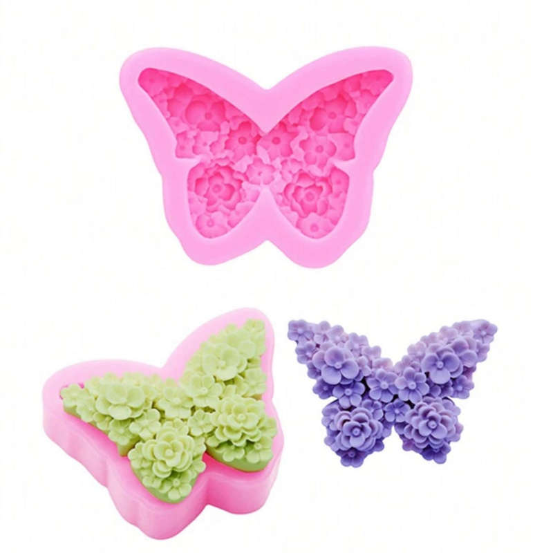 Silicone Mould Soap Flower Butterfly