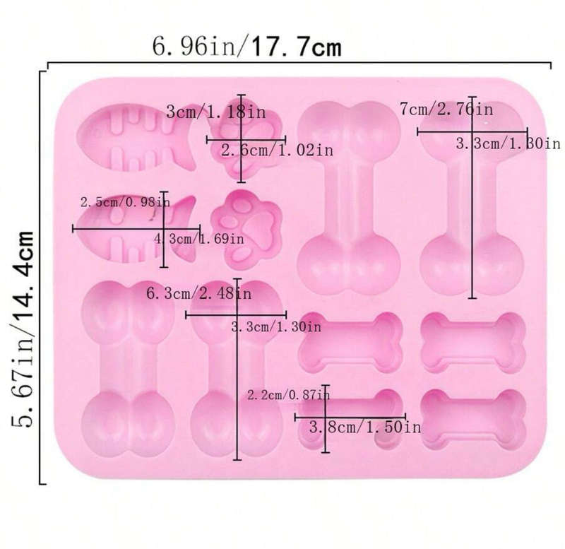 Silicone Mould Chocolate Fish And Dog Bones Paw