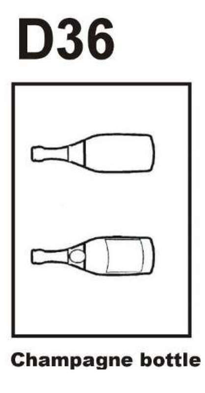 D36 Hard Plastic Chocolate Mould Champagne Bottle