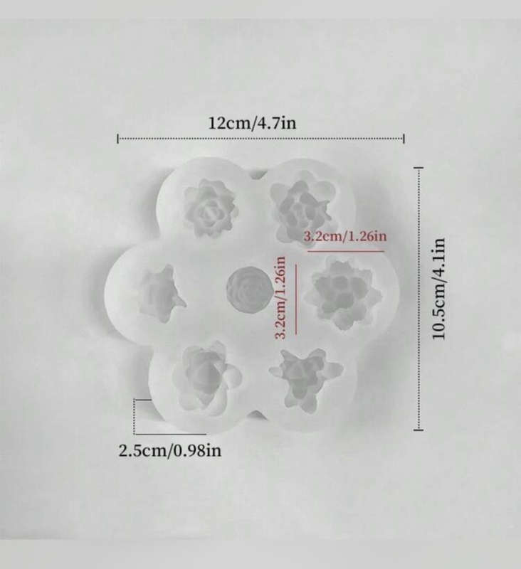 Silicone Fondant Mould Succulent