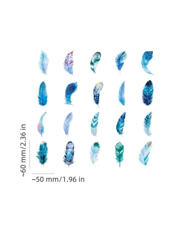 Assorted Feather Resin Stickers