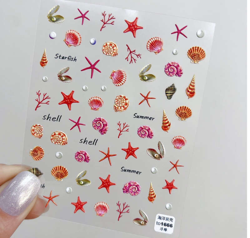 Nail Art Sticker Shell MC054