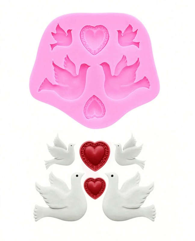 Silicone Mould Love Birds Valentine