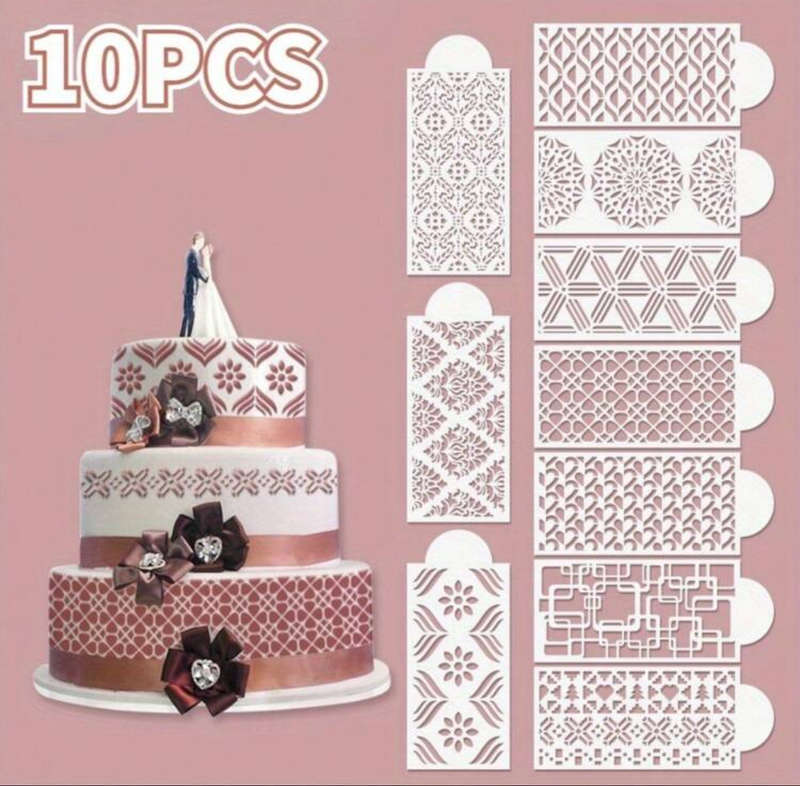 Style 3 Cake Decorating Stencil 10pc