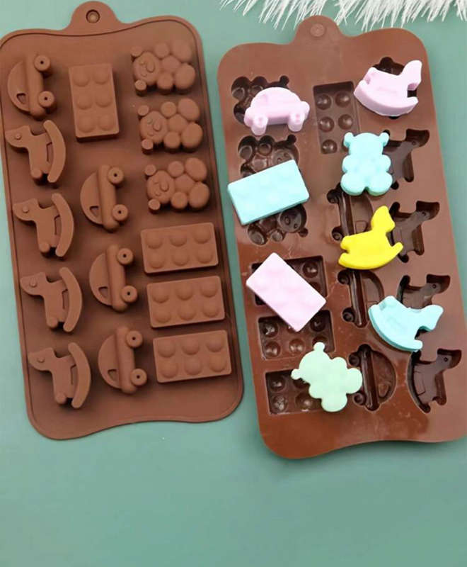 Nr55, Silicone mould chocolate trufflle Building Blocks