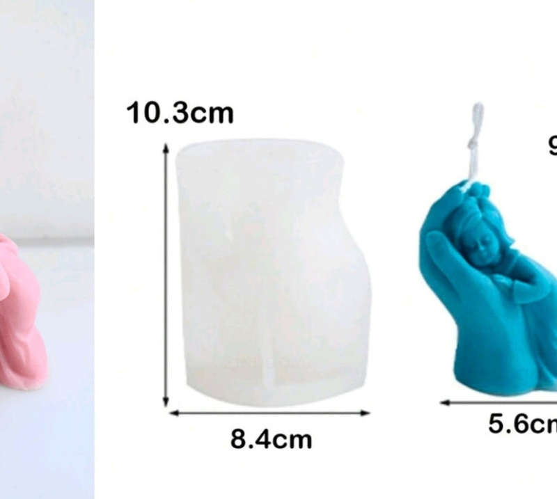 Silicone Mould Candle Toddler On Hand