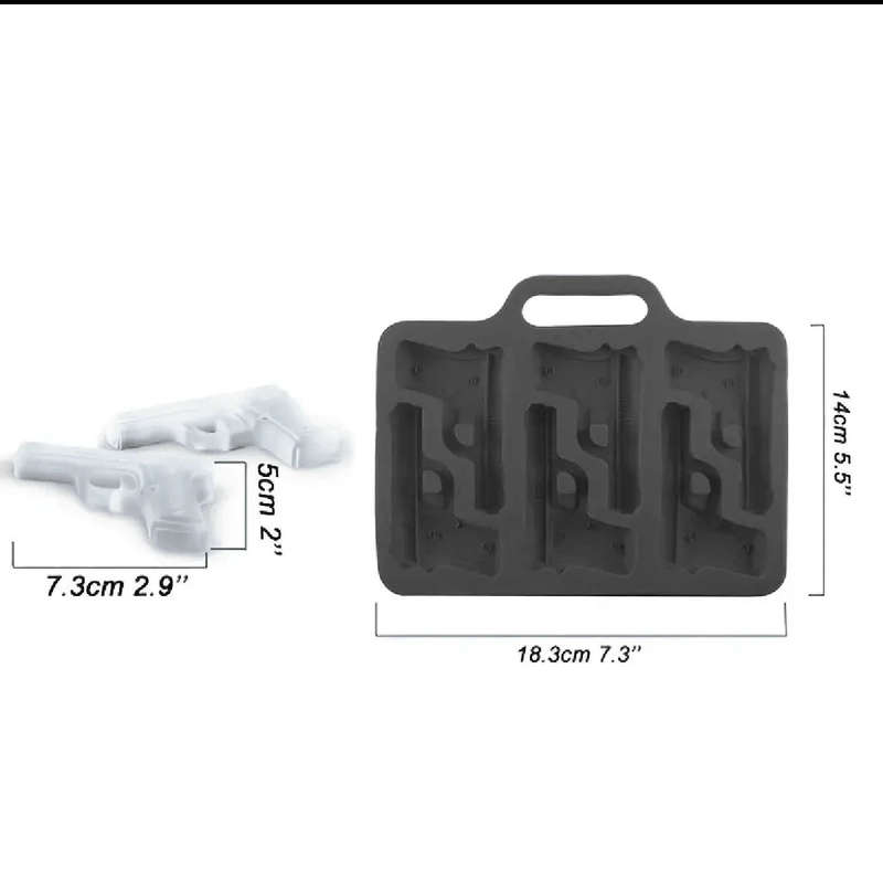 Silicone gun fondant mould ARMY , chocolate. ice