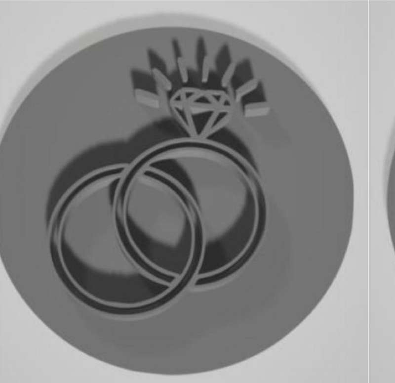 Cupcake Stamp 6cm Wedding Ring