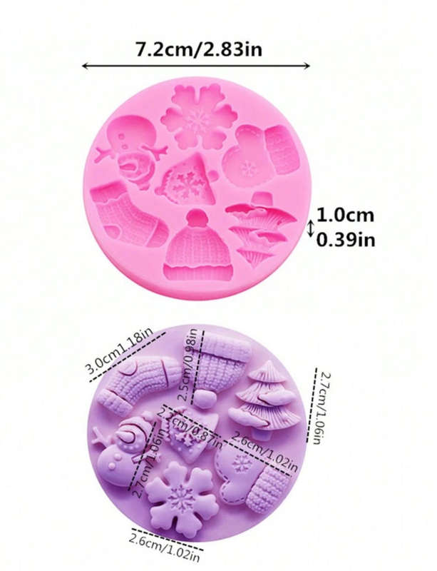 Silicone Mould Christmas Multi