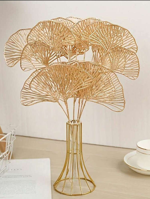 Artificial Ginkgo Leaf Gold 1 stem