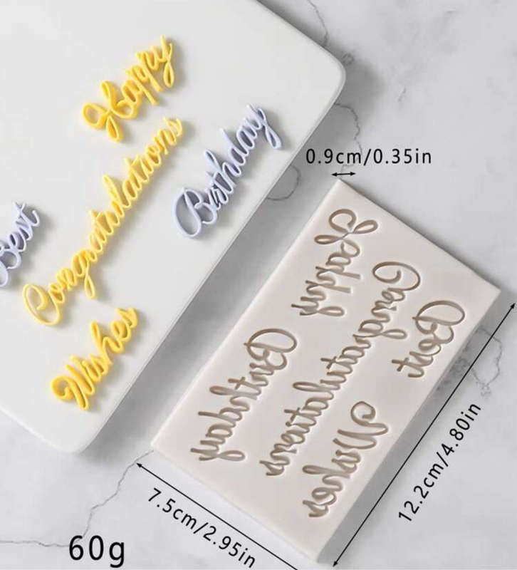 Happy Birthday Congratulations Silicone Mould