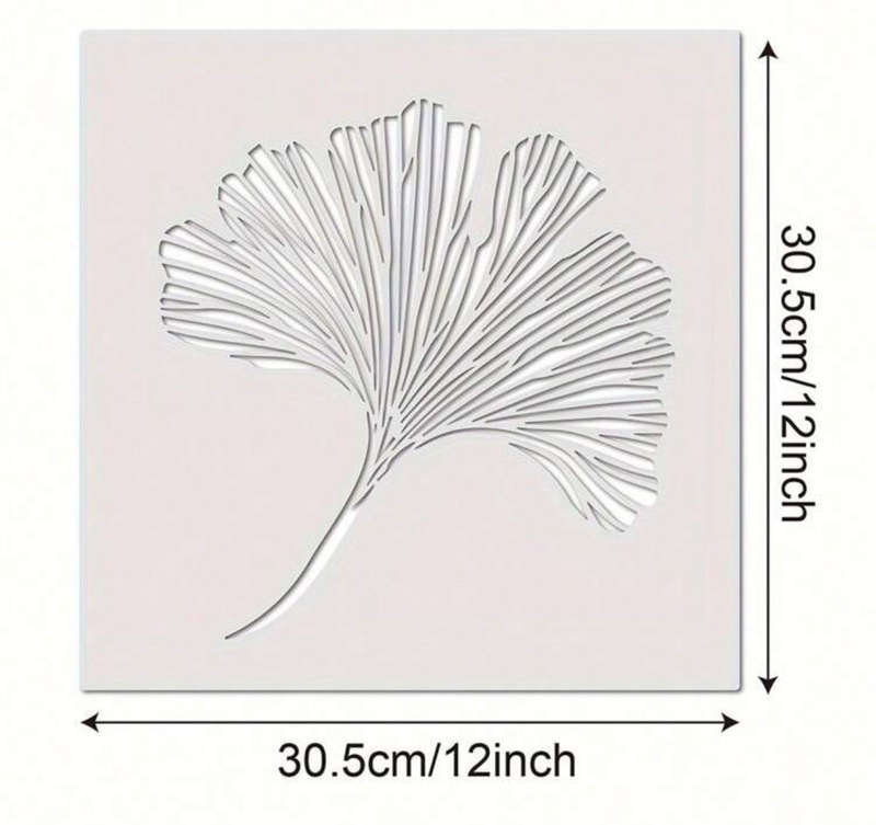 Large Ginkgo Leaf Stencil