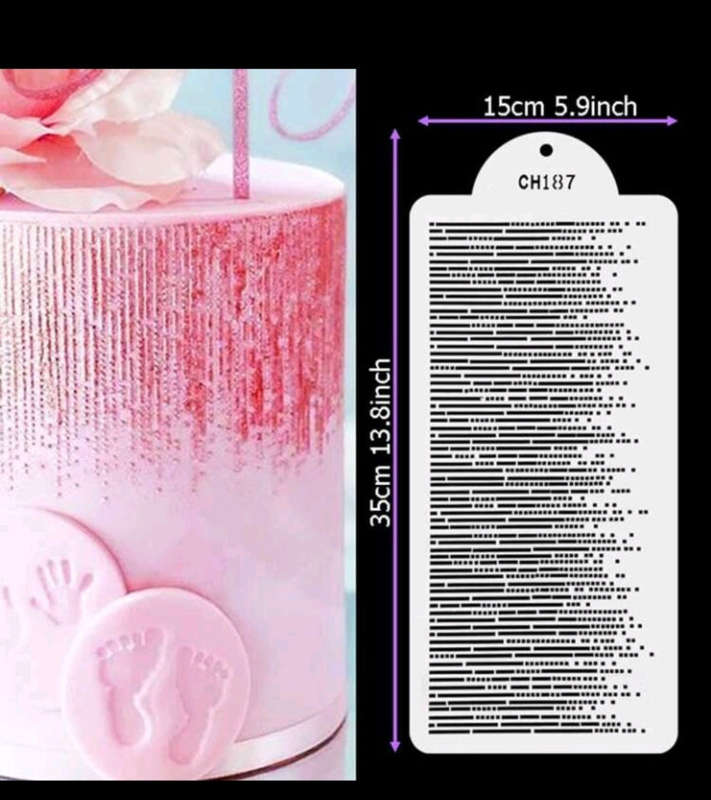 Cake Decorating Stencil Lines CH187