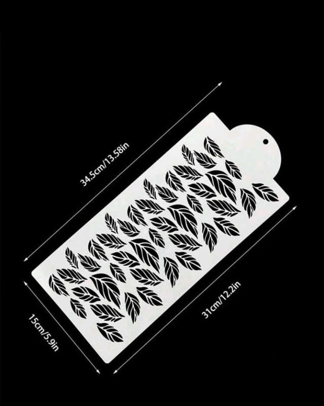Cake Decorating Stencil Leaves