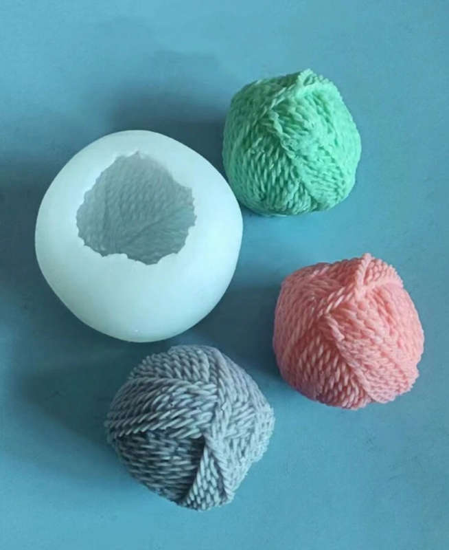 Silicone Fondant Mould 3D Yarn Ball