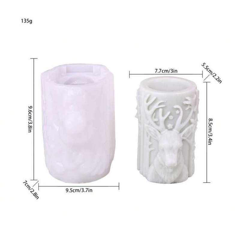 Silicone Mould Christmas Candle Reindeer
