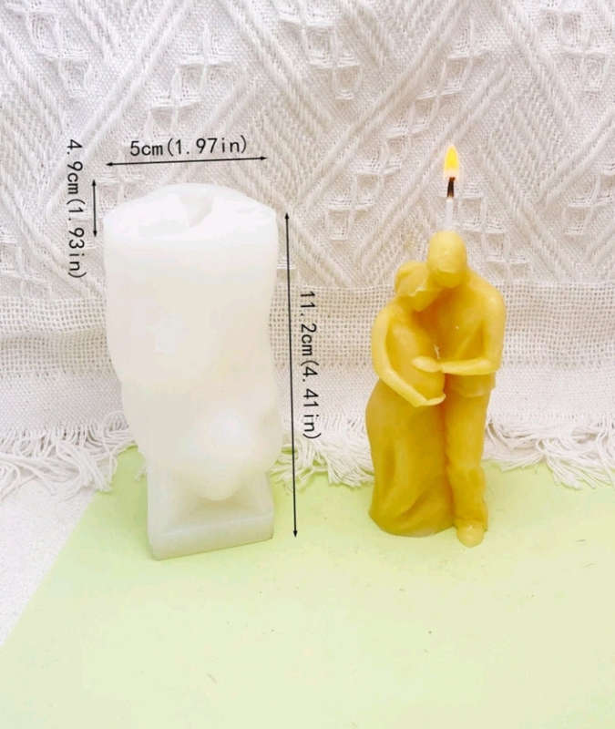 Silicone Mould Candle Pregnant Couple