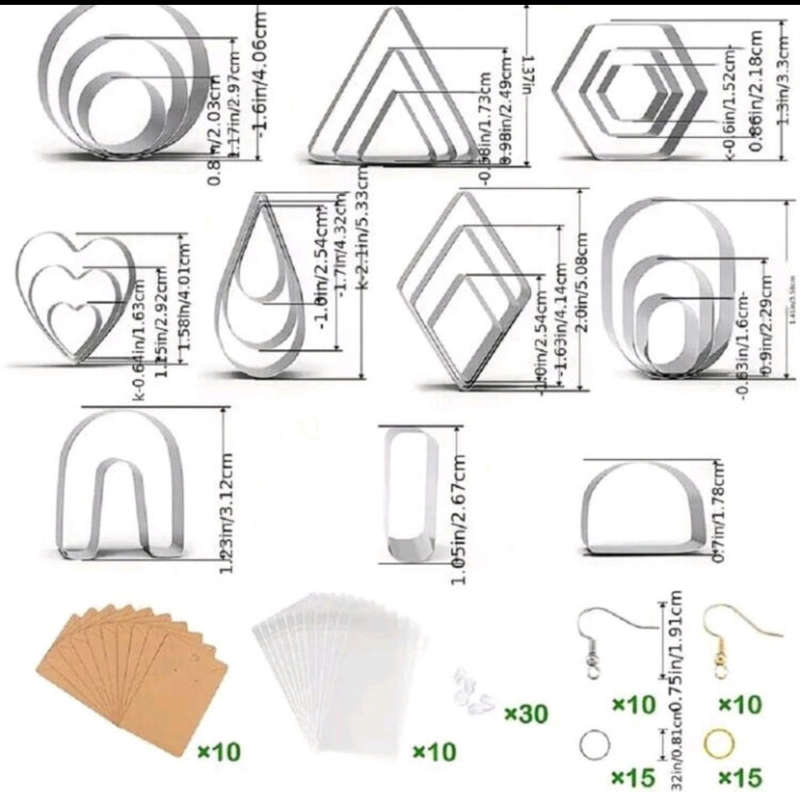 Stainless Steel Earring Cutters with Accessories